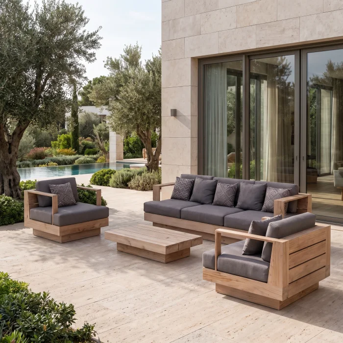 Nicole Wooden Garden Seating Group - 3