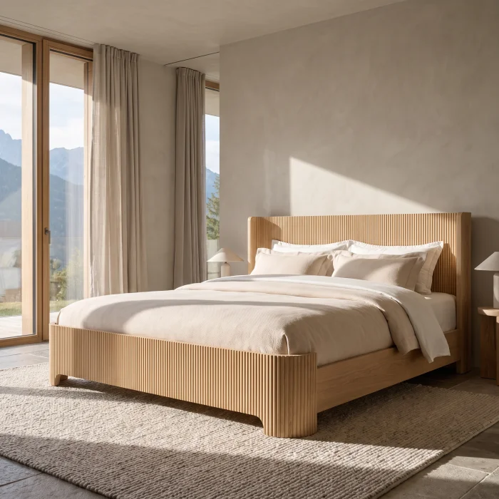 Nodi Natural Oak Bed Frame - 4