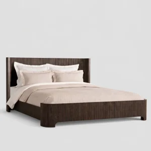 Nodi Black Oak Wooden Bed Frame - 1