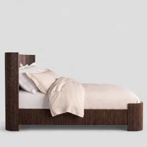 Nodi Black Oak Wooden Bed Frame - 3