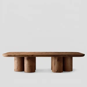 Nora Brown Oak Horizontal Coffee Table - 2