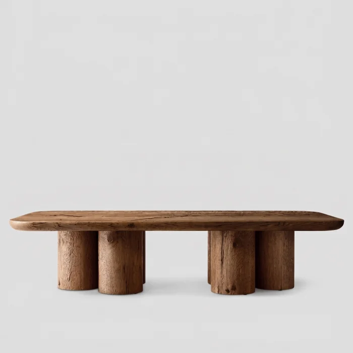 Nora Brown Oak Horizontal Coffee Table - 2