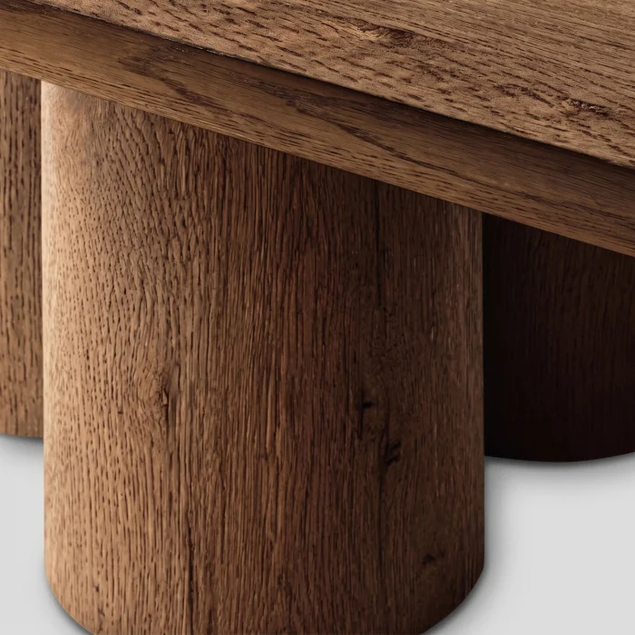 Nora Brown Oak Horizontal Coffee Table - 4