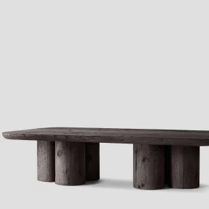 Nora Black Oak Wood Horizontal Coffee Table - 2