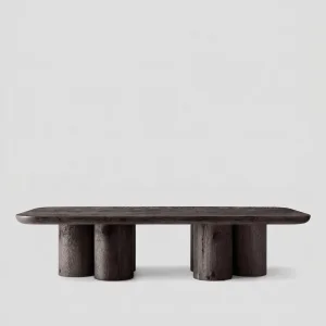 Nora Black Oak Wood Horizontal Coffee Table - 1