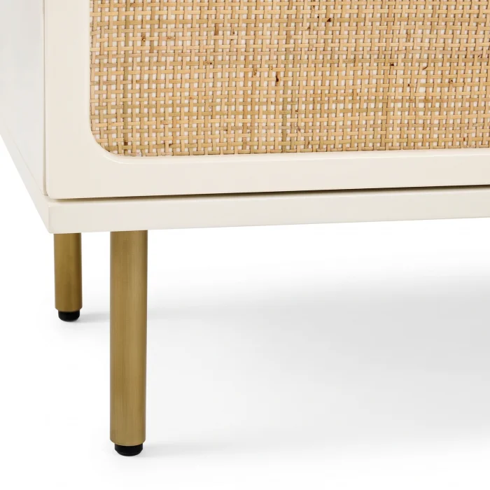 Noras Wicker Wood Nightstand - 6