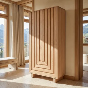 Normandy Natural Oak Vertical Wooden Console - 4