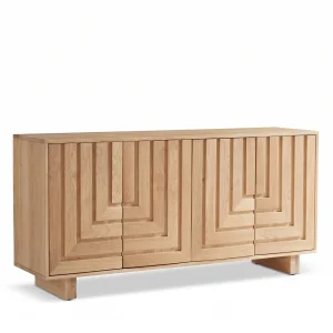 Normandy Natural Oak Horizontal Wooden Sideboard - 1