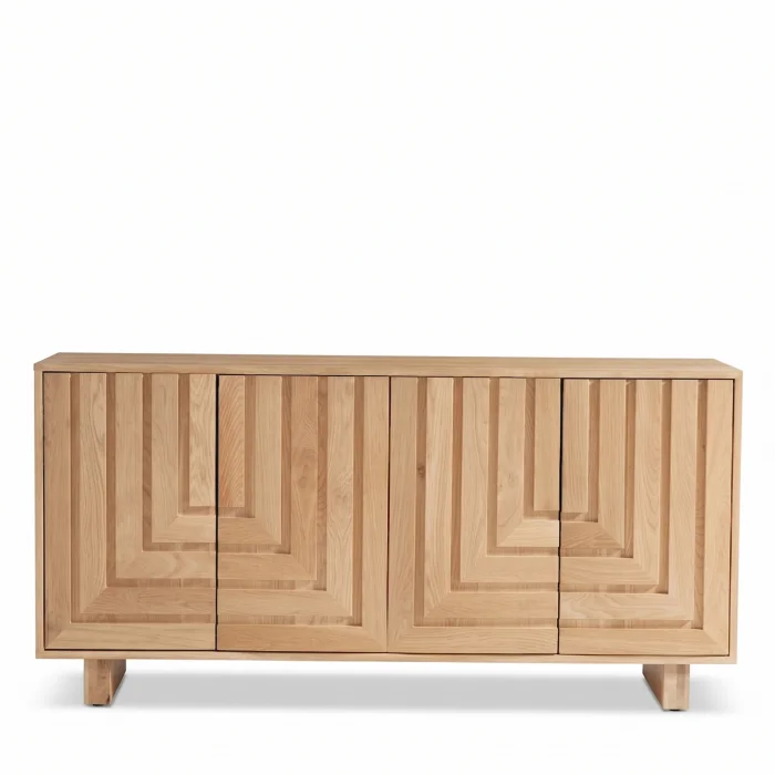 Normandy Natural Oak Horizontal Wooden Sideboard - 2