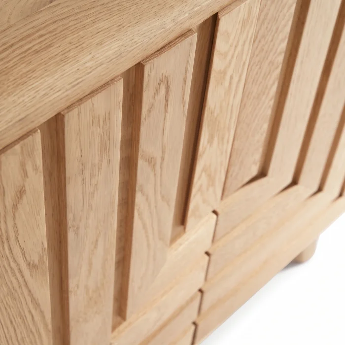 Normandy Natural Oak Horizontal Wooden Sideboard - 5