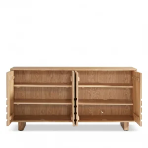 Normandy Natural Oak Horizontal Wooden Sideboard - 3