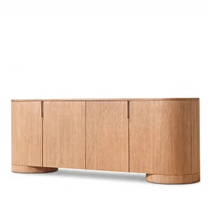 Poseidon Light Oak Wood 4-Door TV Unit - 1
