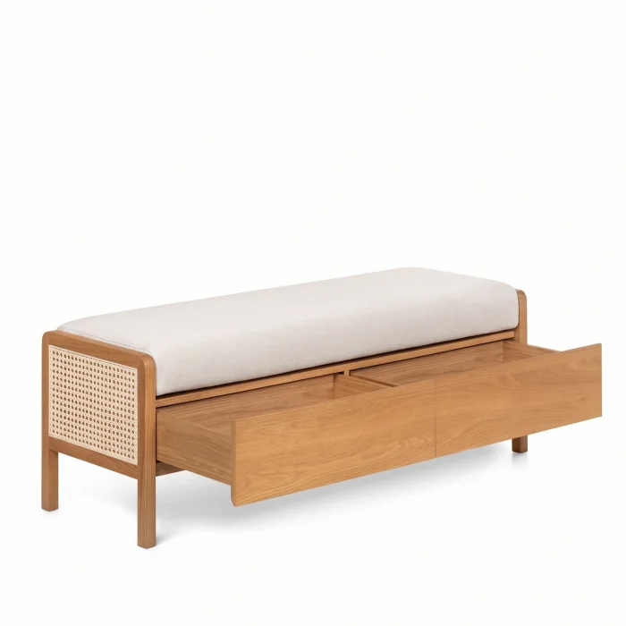 Retreat Wicker Wooden Bench - 3