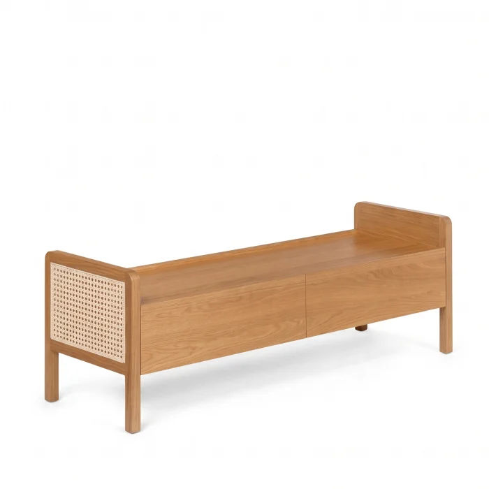 Retreat Wicker Wooden Bench - 5