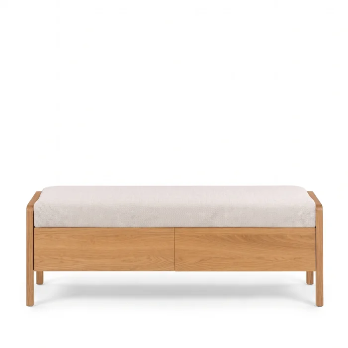 Retreat Wicker Wooden Bench - 2