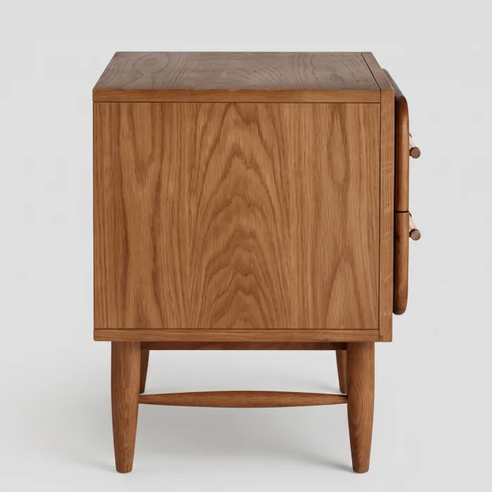 Rosaline Cane Wood Bedside Table - 4