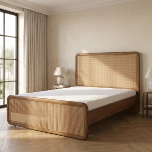 Rosaline Cane Wooden Bed Frame - 4
