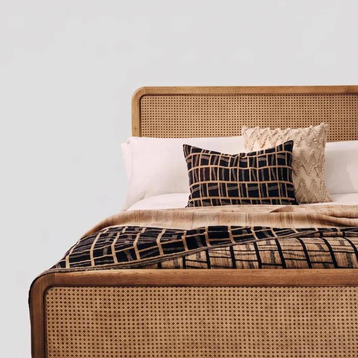 Rosaline Cane Wooden Bed Frame - 5