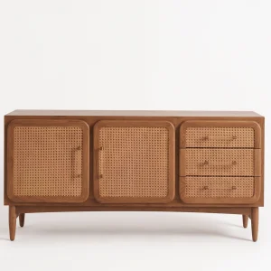 Rosaline Cane Wood Sideboard - 1