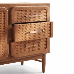Rosaline Cane Wood Sideboard - 6