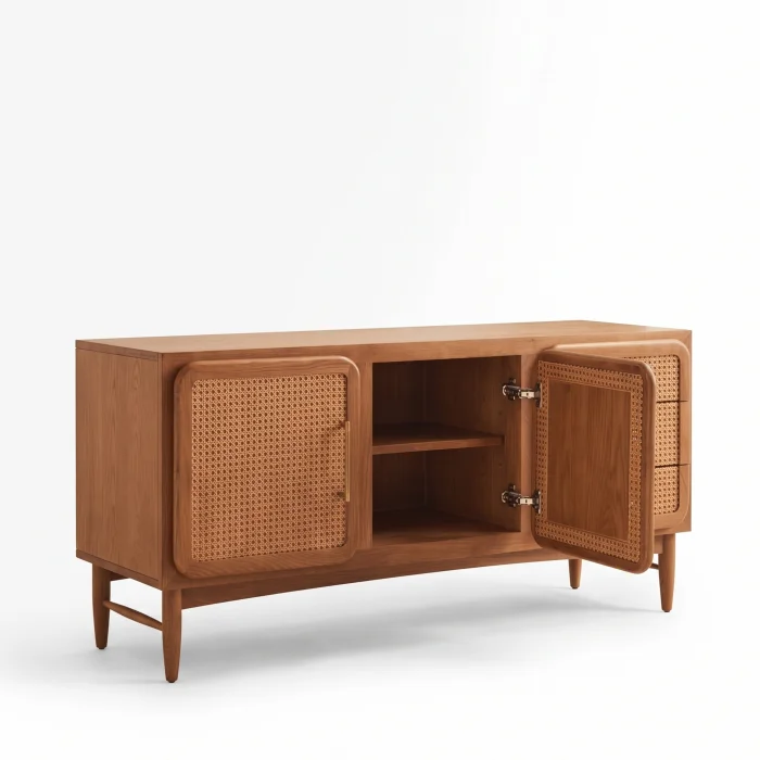 Rosaline Cane Wood Sideboard - 2
