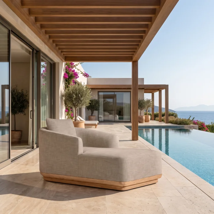 Shade Wooden Sunbed - 4