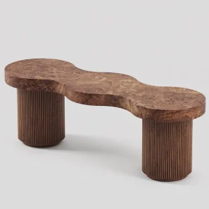 Slyvester 3-Seater Wooden Bench - 1