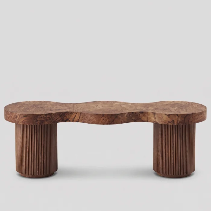 Slyvester 3-Seater Wooden Bench - 2
