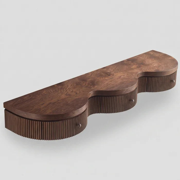 Slyvester Solid Wood Console Table - 3