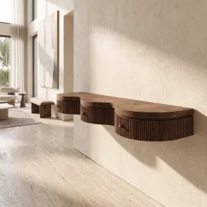 Slyvester Solid Wood Console Table - 5