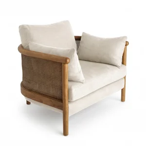 Soffy Cane Wood Armchair - 1