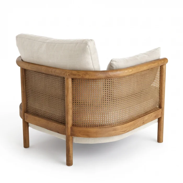 Soffy Cane Wood Armchair - 3