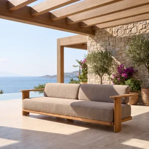 Star Wooden Garden Sofa - 3