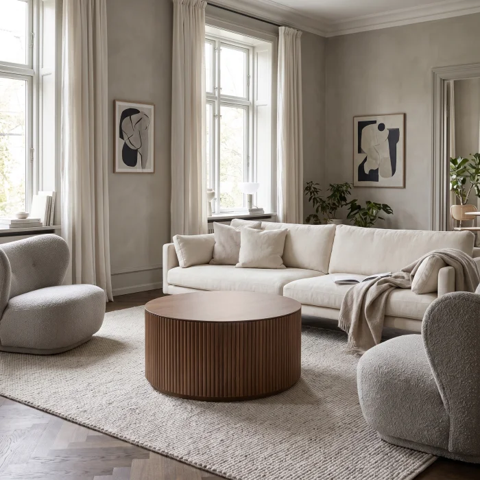 Swan Wooden Coffee Table - 2