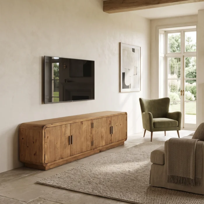 Thora Solid Wood TV Unit - 4