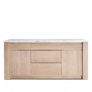 Toscana Marble Detailed Wooden Sideboard - 2