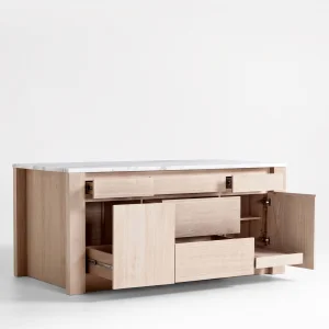 Toscana Marble Detailed Wooden Sideboard - 3