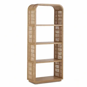 Turnbull Wicker Wooden Bookshelf - 1