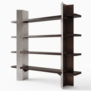 Varen Wooden Metal Bookshelf - 1