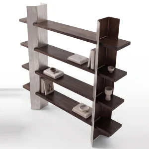 Varen Wooden Metal Bookshelf - 2