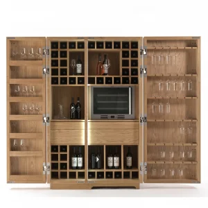 Vino Solid Wood Wine Cabinet - 1