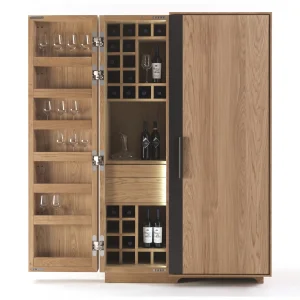 Vino Solid Wood Wine Cabinet - 3