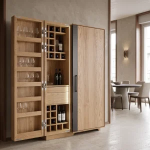Vino Solid Wood Wine Cabinet - 5