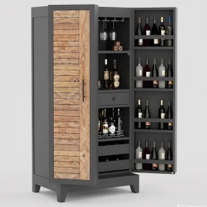 Vitae Solid Wood Wine Cabinet - 1