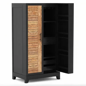 Vitae Solid Wood Wine Cabinet - 3