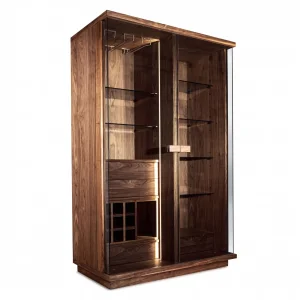 Winny Solid Wood Wine Cabinet - 1