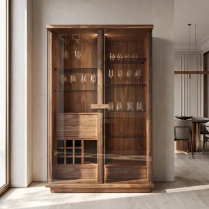 Winny Solid Wood Wine Cabinet - 3