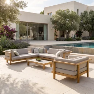 Xesnia Wooden Garden Seating Group - 2