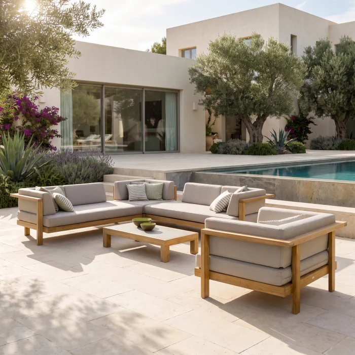 Xesnia Wooden Garden Seating Group - 2