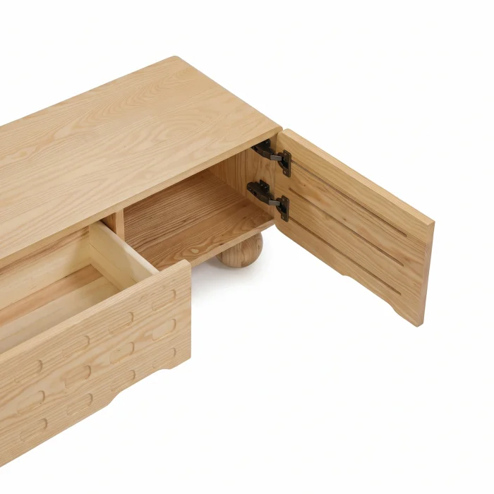 Zense Solid Wood TV Unit - 3